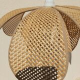 Vintage rattan canning flower suspension