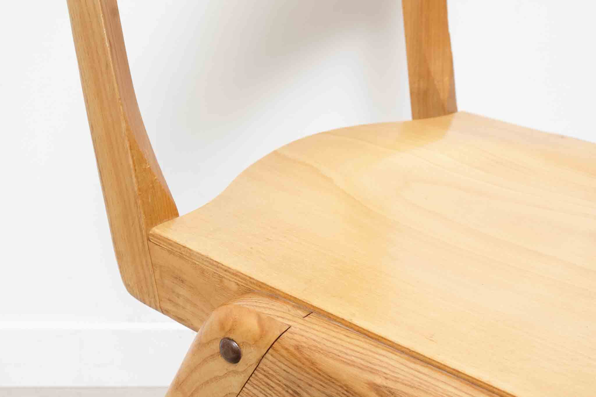 Woodwest chair all stackable light oak