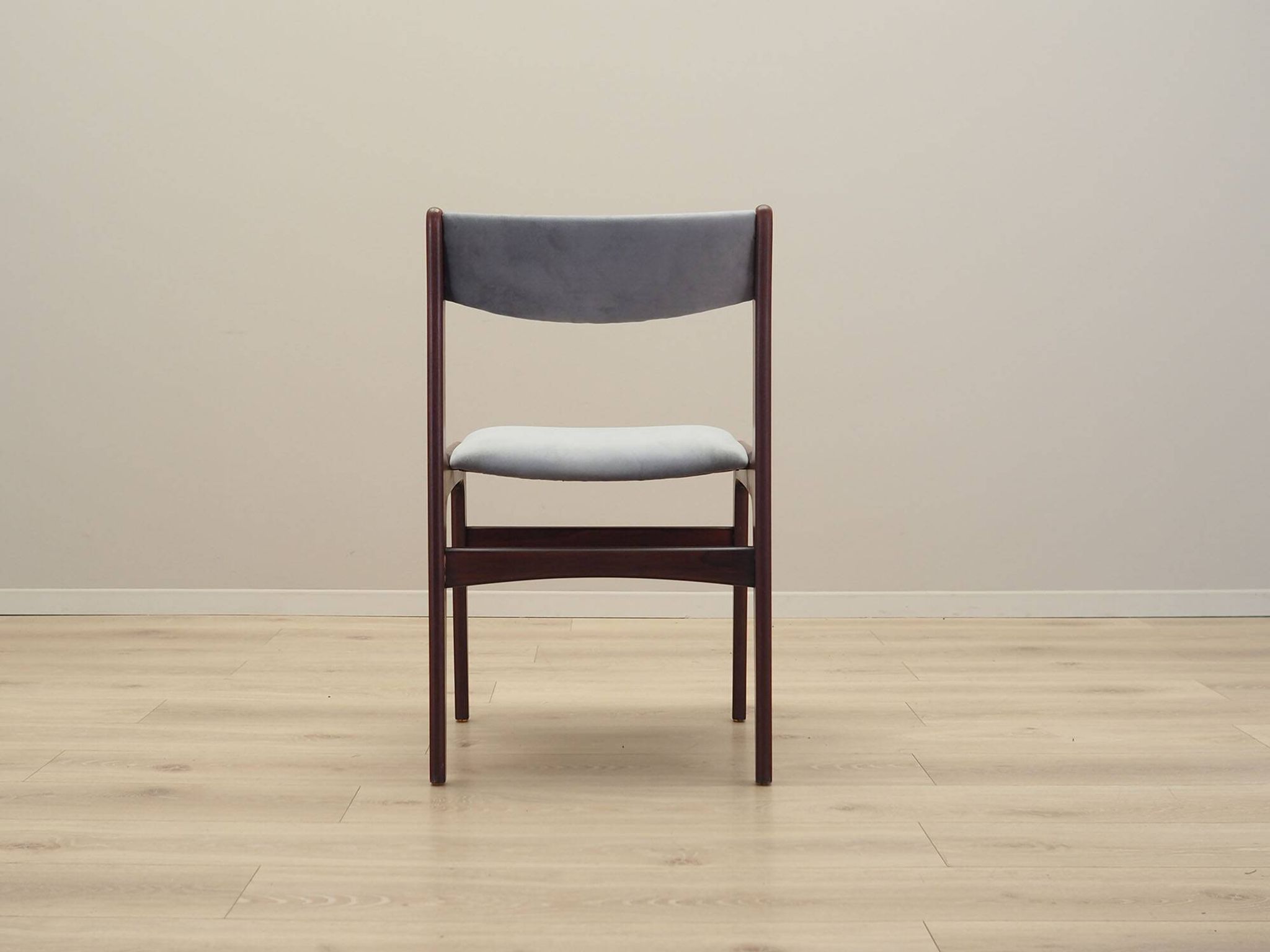 Set of four mahogany chairs, Danish design, 1970s, manufacture: Denmark