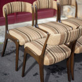 Set of 6 vintage chairs Self n14 solid wood 1960