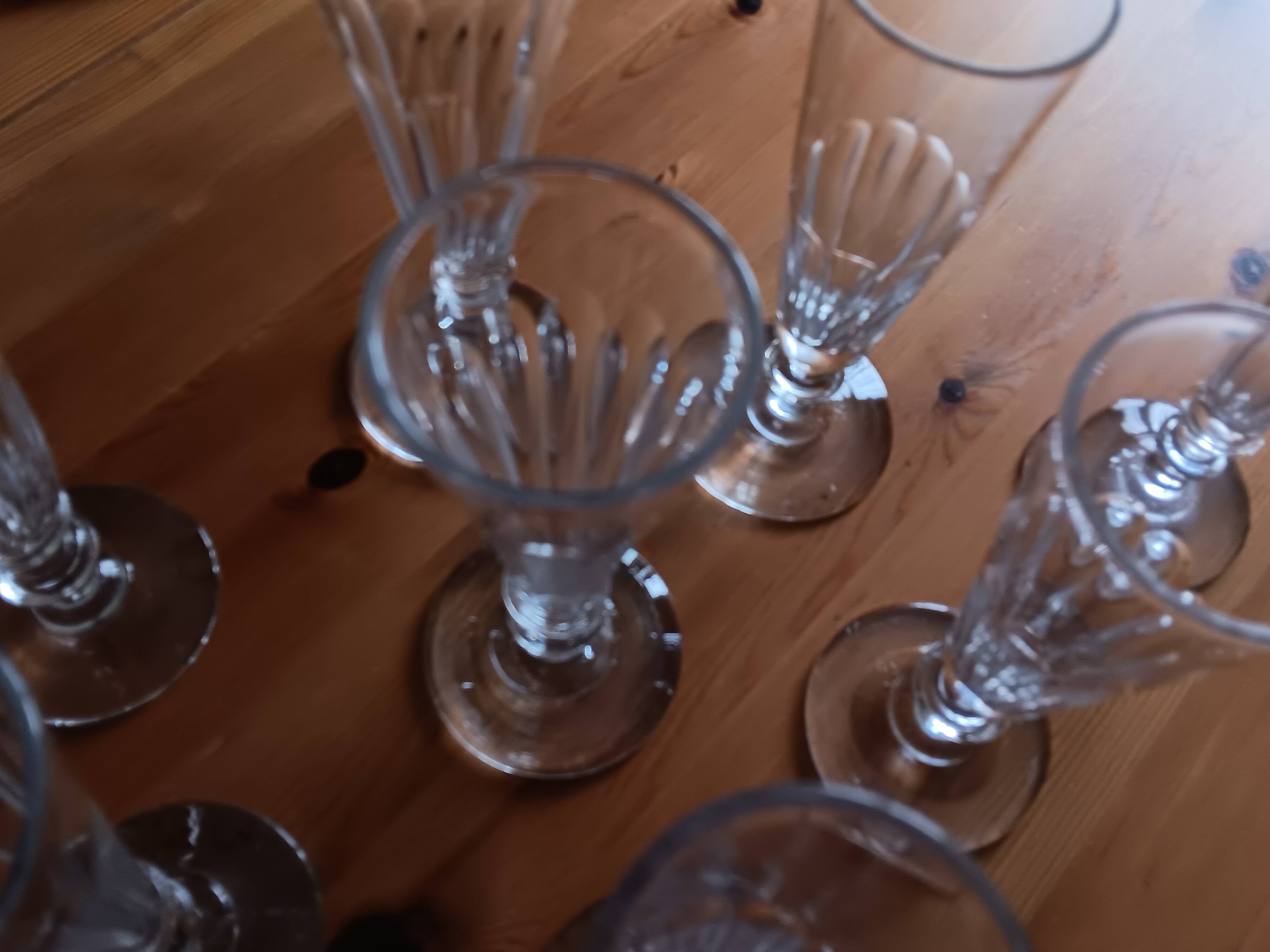 Antique champagne flutes