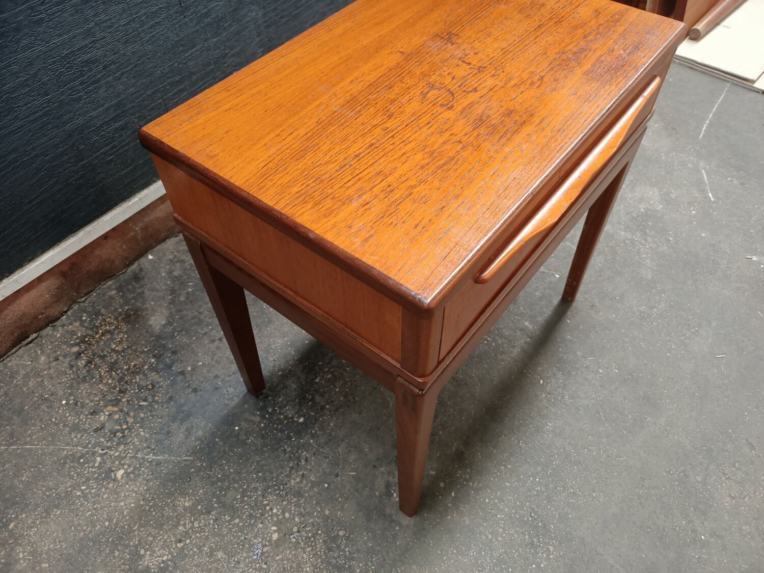 Scandinavian teak bedside table