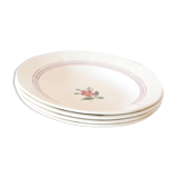 Set of 4 hollow plates Sarreguemines Armelle pattern, vintage