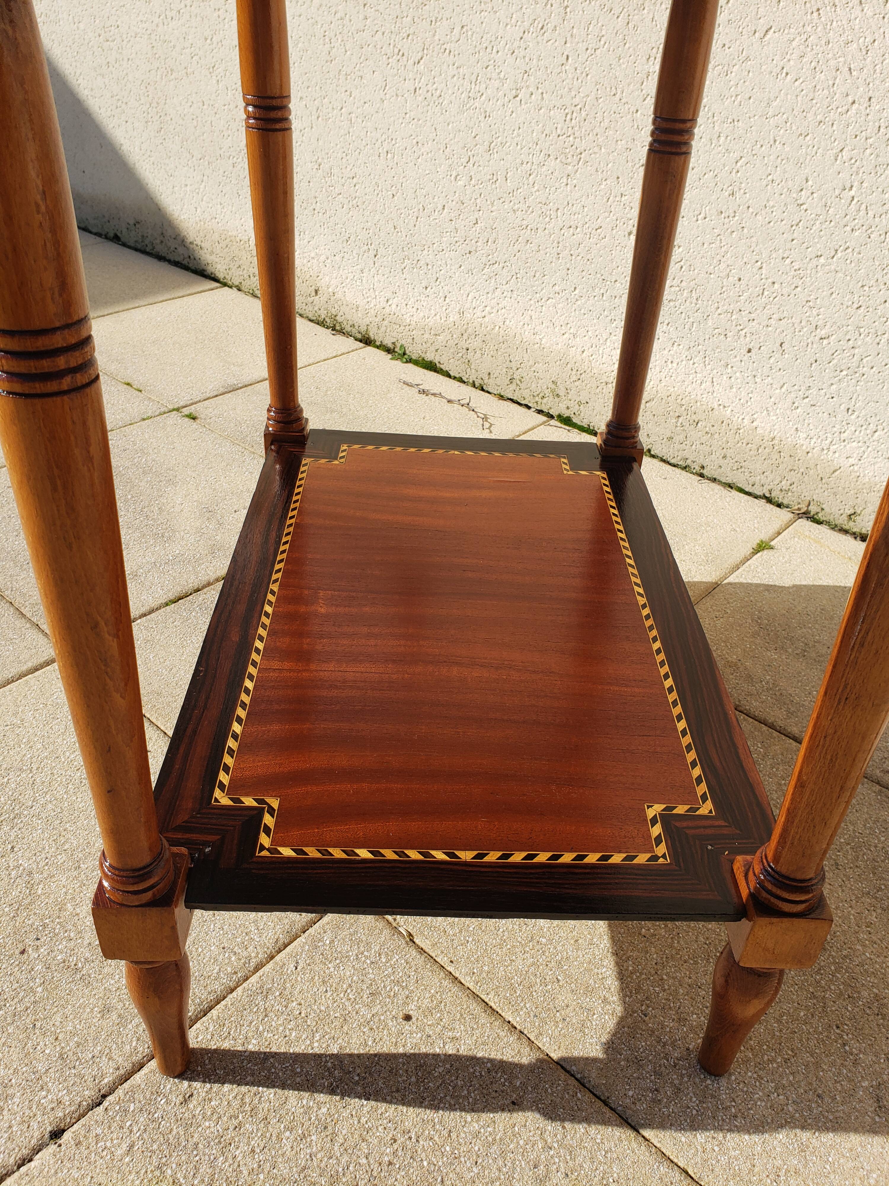 Table d'appoint ancienne console vintage antique marquetée