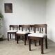 Set of 6 brutalist chairs from the 1940s