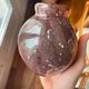 Small brown blown glass vintage vase
