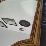 Golden resin mirror in Baroque style from the 70s/80s