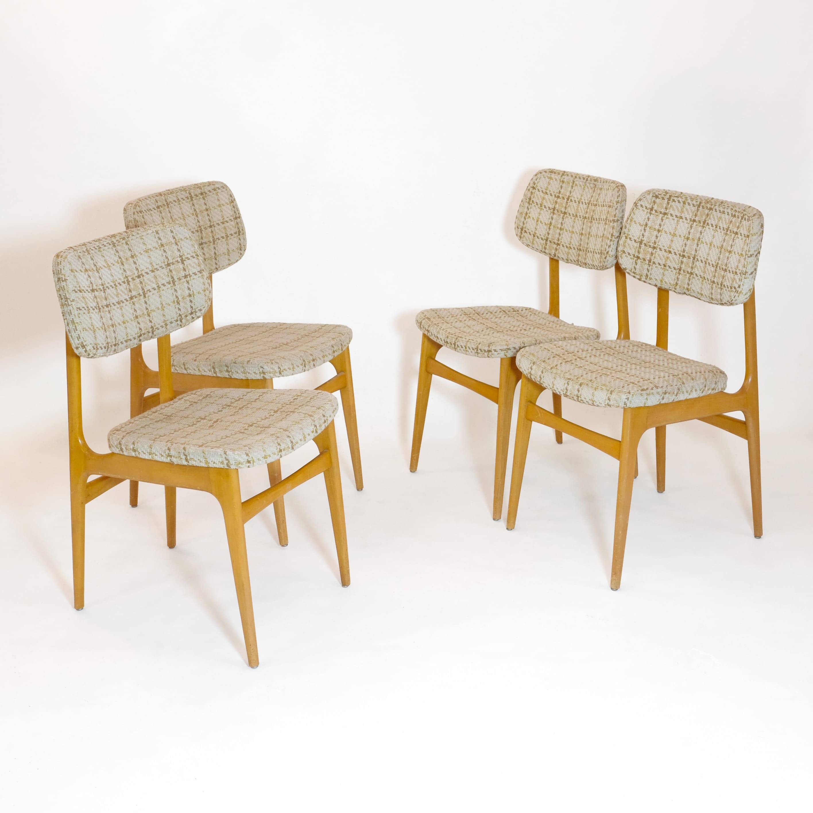 Manufrance, set of 4 chairs from the 60s.
