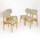 Manufrance, ensemble de 4 chaises des années 60.