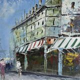 School of Paris, 20th century - Oil on cardboard - The Grands Boulevards