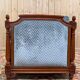 Louis XVI style sofa bed – Mahogany-stained beech & blue velvet