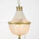 French Empire Crystal and Brass Chandelier, 1940s