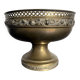 Vintage brass footed bowl, Italian decoration.