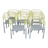 Suite of 8 Odéon chairs, Fermob