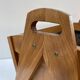 Large modernist indoor planter in solid beech