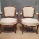Pair of Louis XVI style armchairs