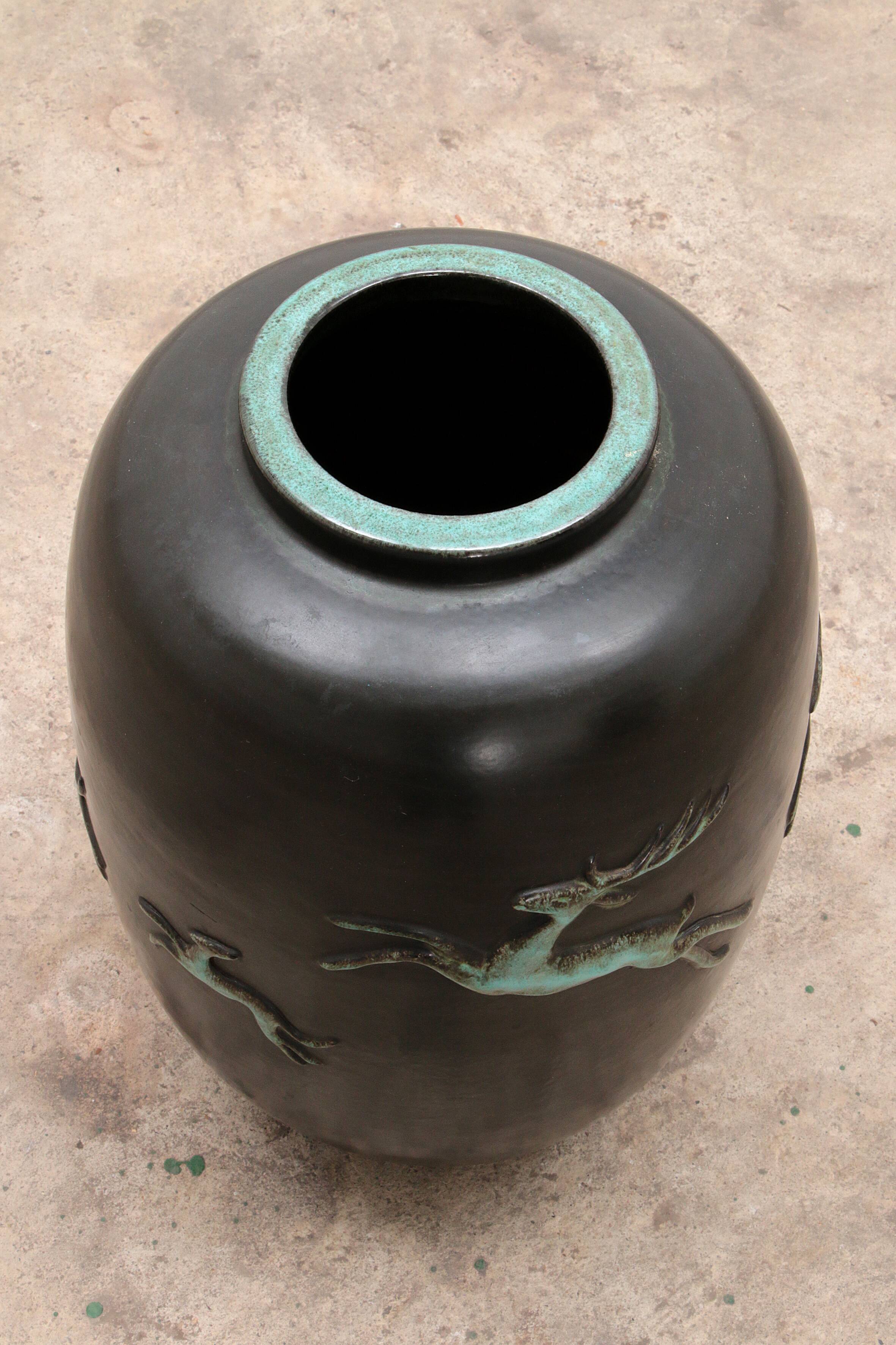 Large Vintage Vase design by Ugo Zaccagnini, 1950 Italy
