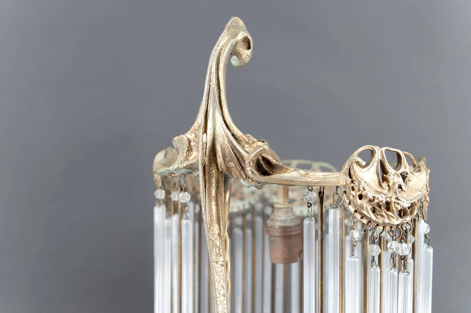 Bronze Lamp and Pendants by H. Guimard, France, Art Nouveau, c. 1910