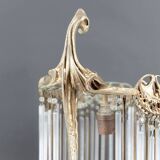 Lampe en Bronze et Pendeloques par H. Guimard, France, Art Nouveau, c. 1910