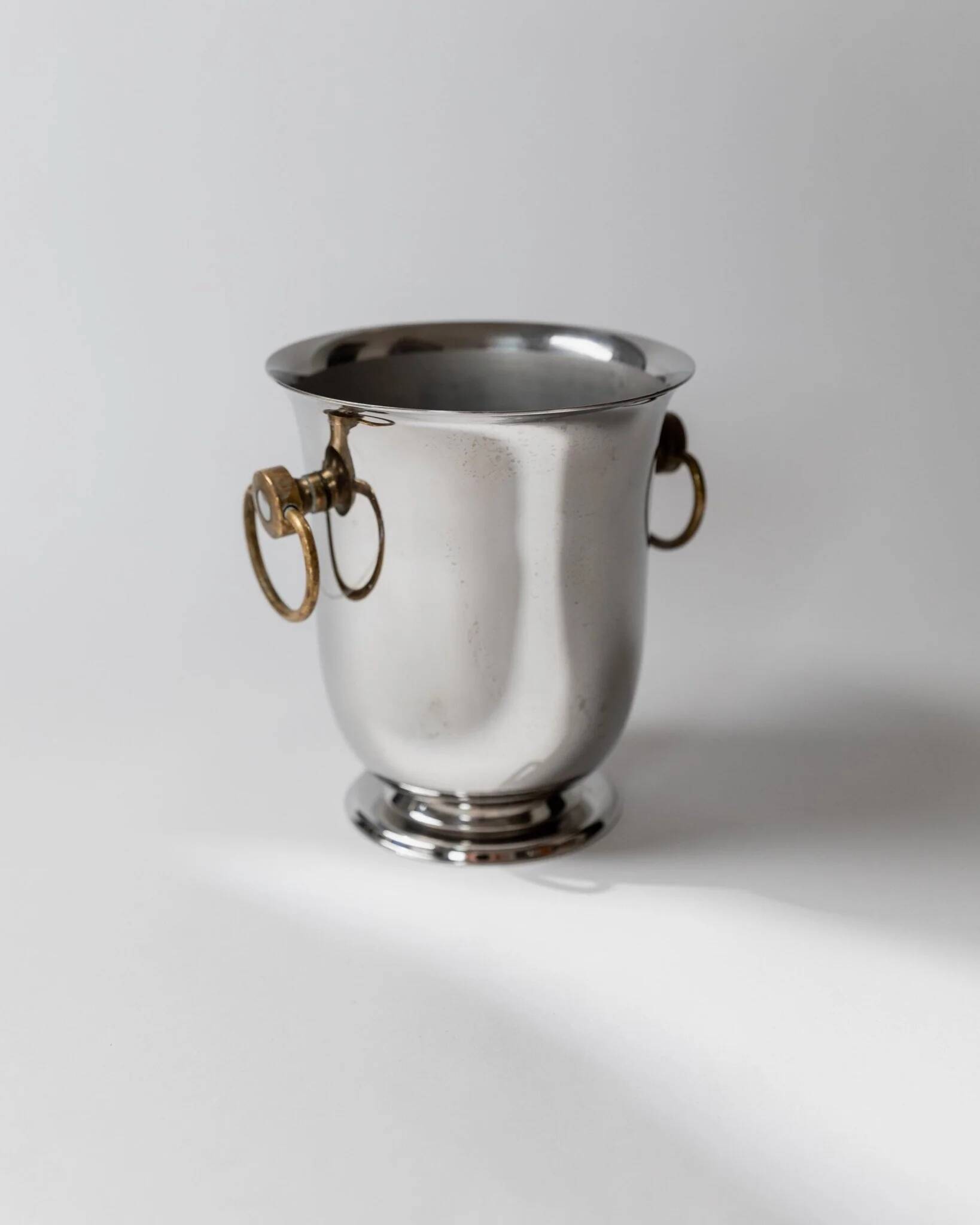 Silver-plated Jean Couzon 1980s Champagne Cooler – Vintage Centerpiece and Elegant Table Decor