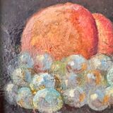 Still Life with Peaches and White Grapes