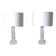 Pair of vintage crystal table lamps by Carl Fagerlund for Orrefors