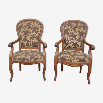 Pair of Louis Philippe-style armchairs