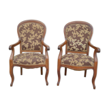 Pair of Louis Philippe-style armchairs