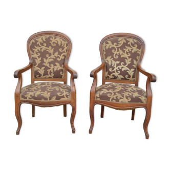 Pair of Louis Philippe-style armchairs