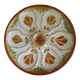 Assiette à huîtres hb henriot quimper grès 23 cm décor floral breton