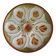 Assiette à huîtres hb henriot quimper grès 23 cm décor floral breton