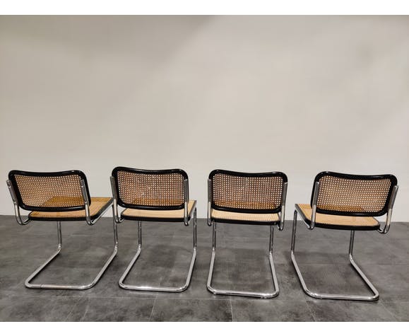 Lot de 4 chaises Cesca par Marcel Breuer années 1970