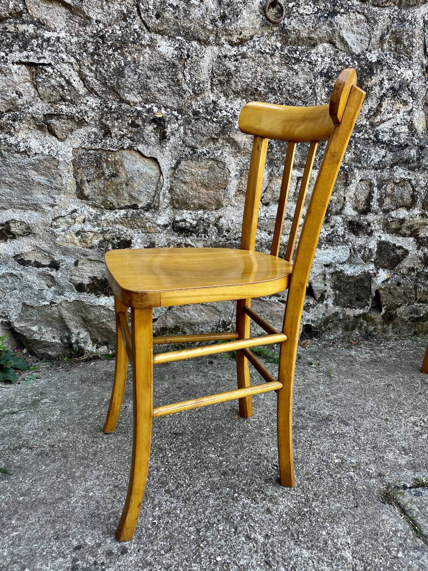 Set of 6 Luterma beech chairs, 1950.