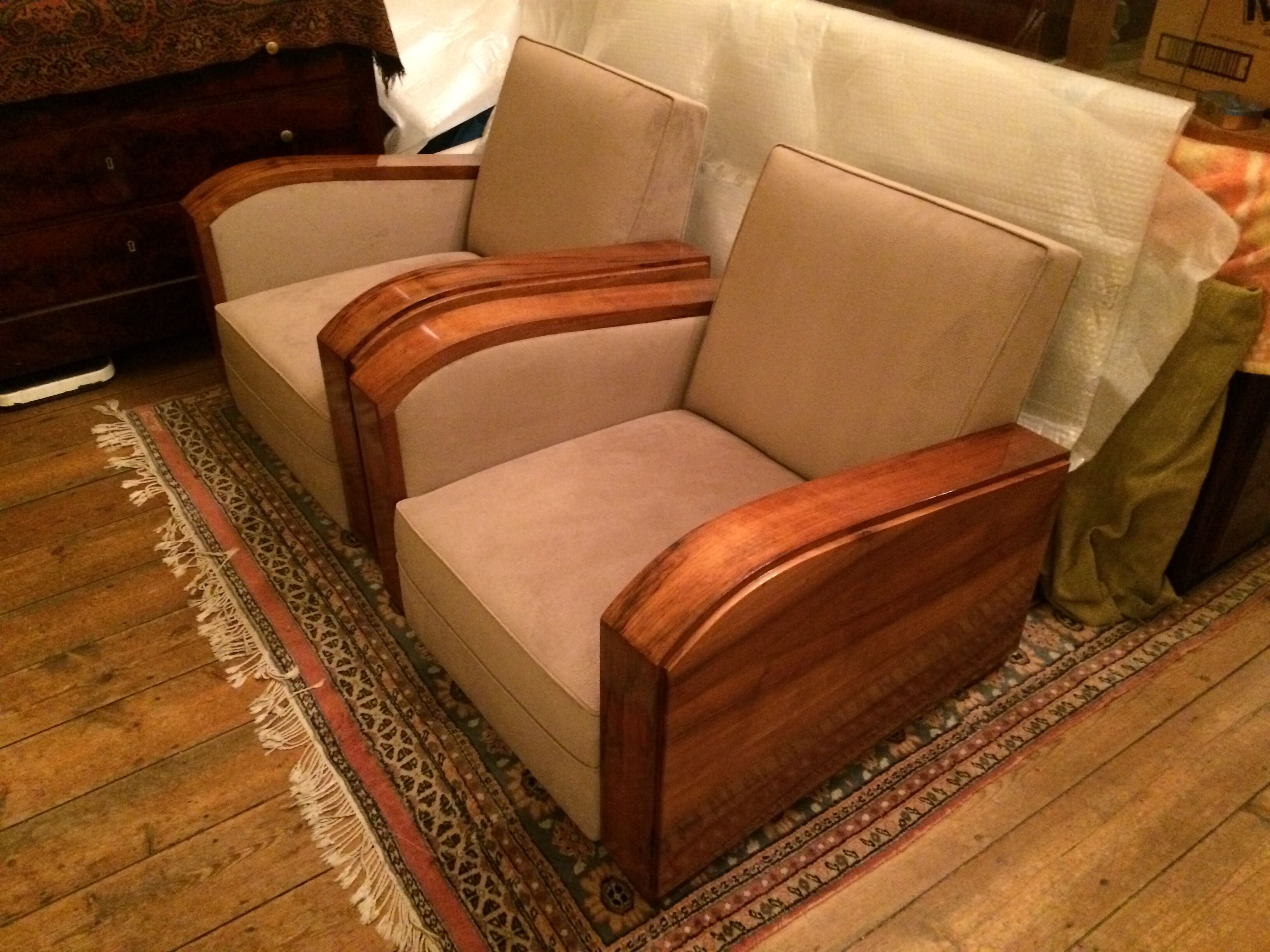Pair of armchairs clubs Art Deco