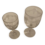 2 old glasses from the end of the 19th century, beginning of the 20th century