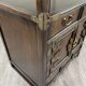 Wood and Brass Cabinet Shelf, Late 19th / Early 20th Century