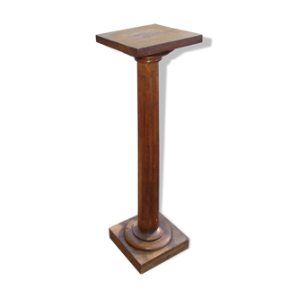 Colonne porte statuaire en hetre vers 1900 dans son jus
