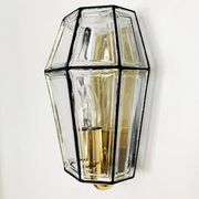 Set of 2 Glass Wall Lamps by Glashütte Limburg