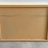 Vintage hollywood regency gold facetted mirror, 80s wall mirror