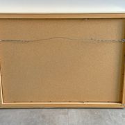 Vintage hollywood regency gold facetted mirror, 80s wall mirror