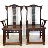 Pair of Chinese armchairs