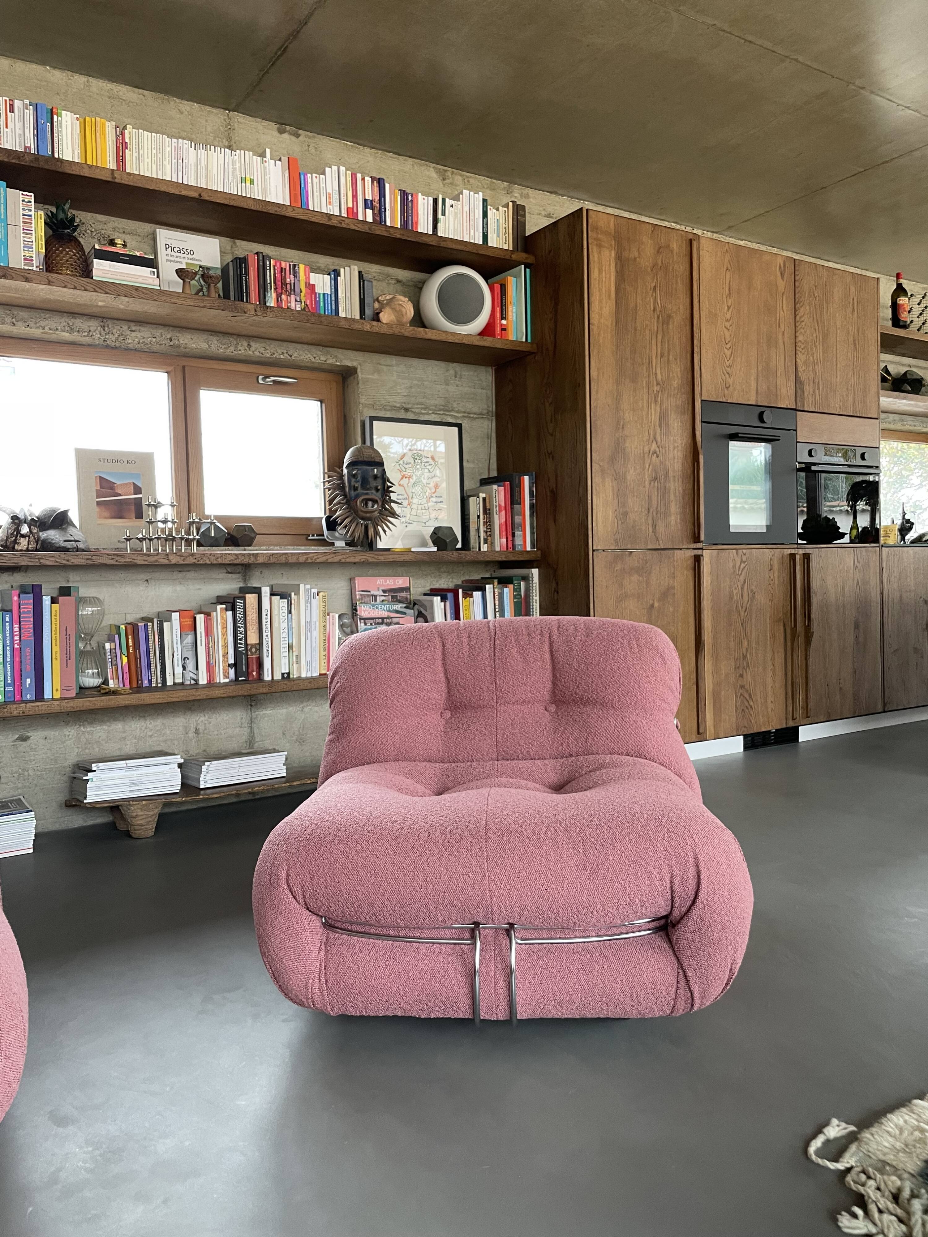 Armchair Soriana Afra and Tobia Scarpa 60s Cassina