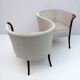 Rare Giorgetti Italian Velvet Conversation Sofa "Progetti", 1980s