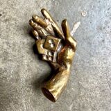 Gilded bronze sculpture by Yves Lohé - dice