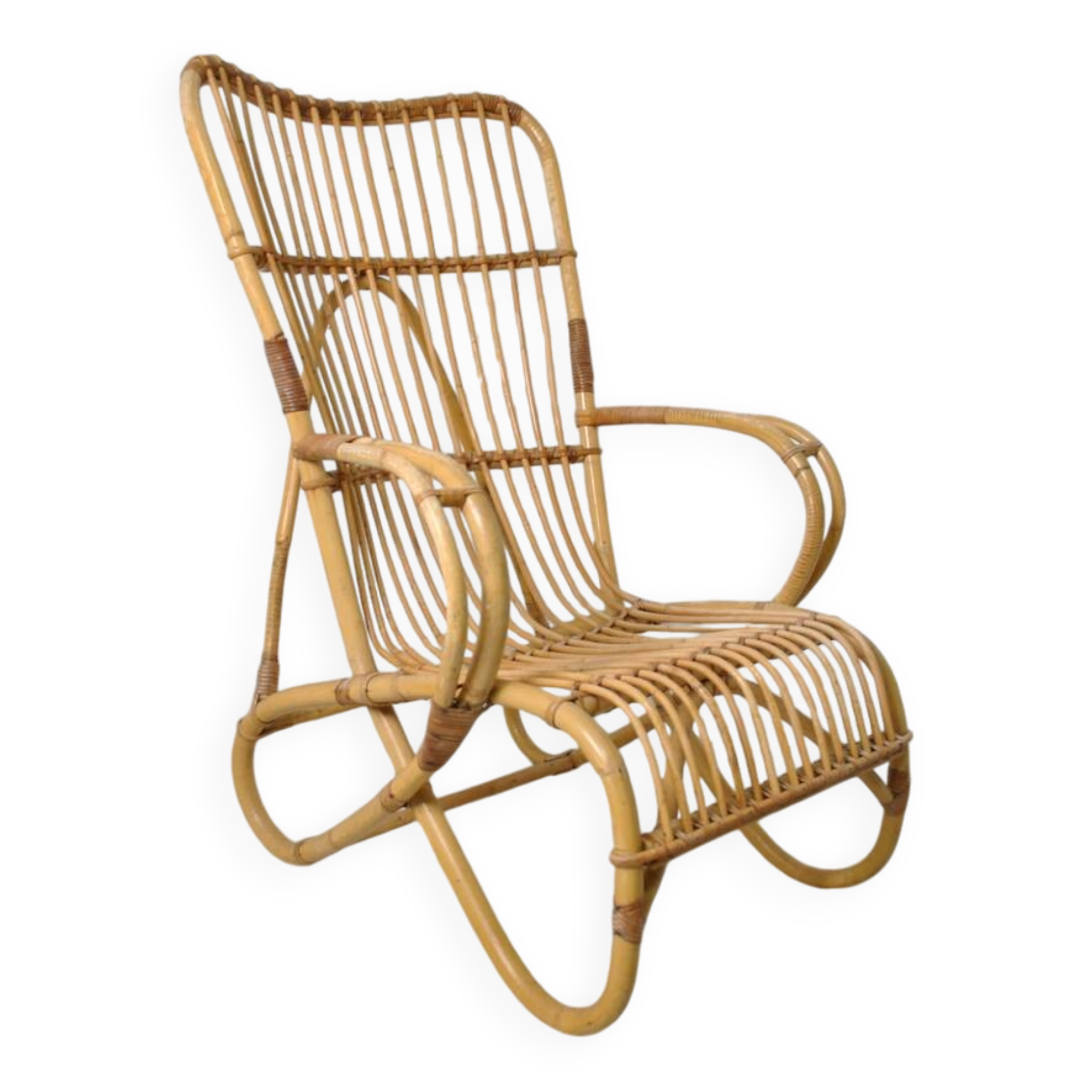 Rattan armchair 1960