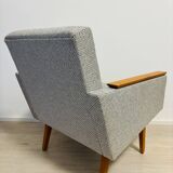 Fauteuil gris vintage de Tchécoslovaquie des années 1970
