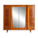 Vintage 4-door wardrobe with mirrors, geometric design – Art Deco style