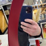 Vintage round red mirror 70´s
