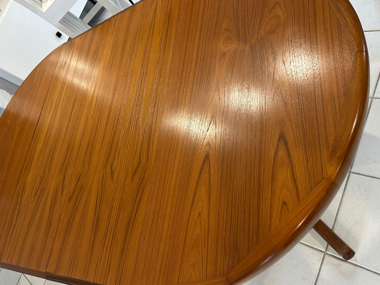 Extensible Baumann teck table vintage 1970