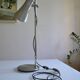 Brushed aluminium and chrome metal desk lamp 70's 1970